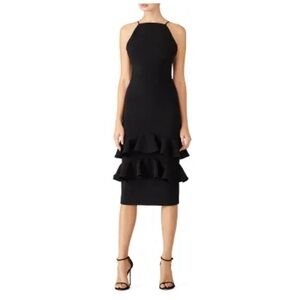 Christian Siriano black halter ruffle dress
Arabella size 14 $1100 retail